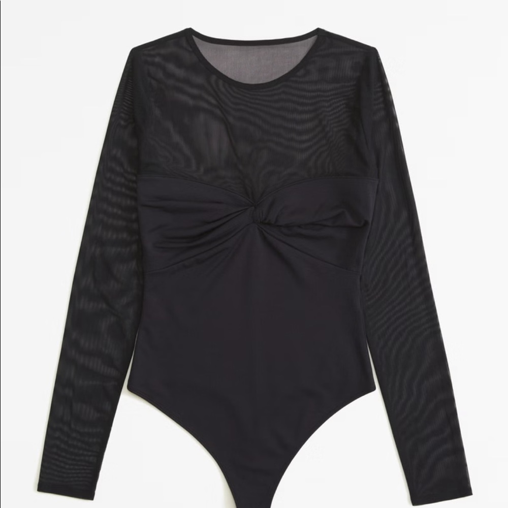 Long sleeve mesh top